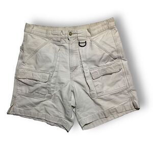 🎣 Columbia PFG Men’s Fishing‎ Cargo Shorts Size Large White Utility